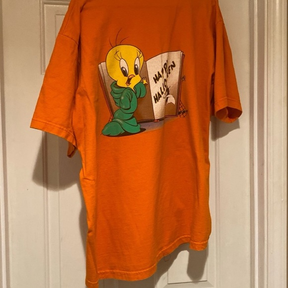 Vintage 1999 Halloween Looney Tunes Tweety and Sylvester T-Shirt Women’s 3XL - Picture 4 of 6
